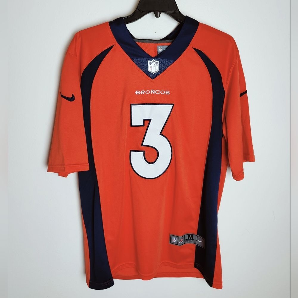 NWOT NFL Denver Broncos #3 Russell Wilson Nike Stitched Orange Adult Jersey, M